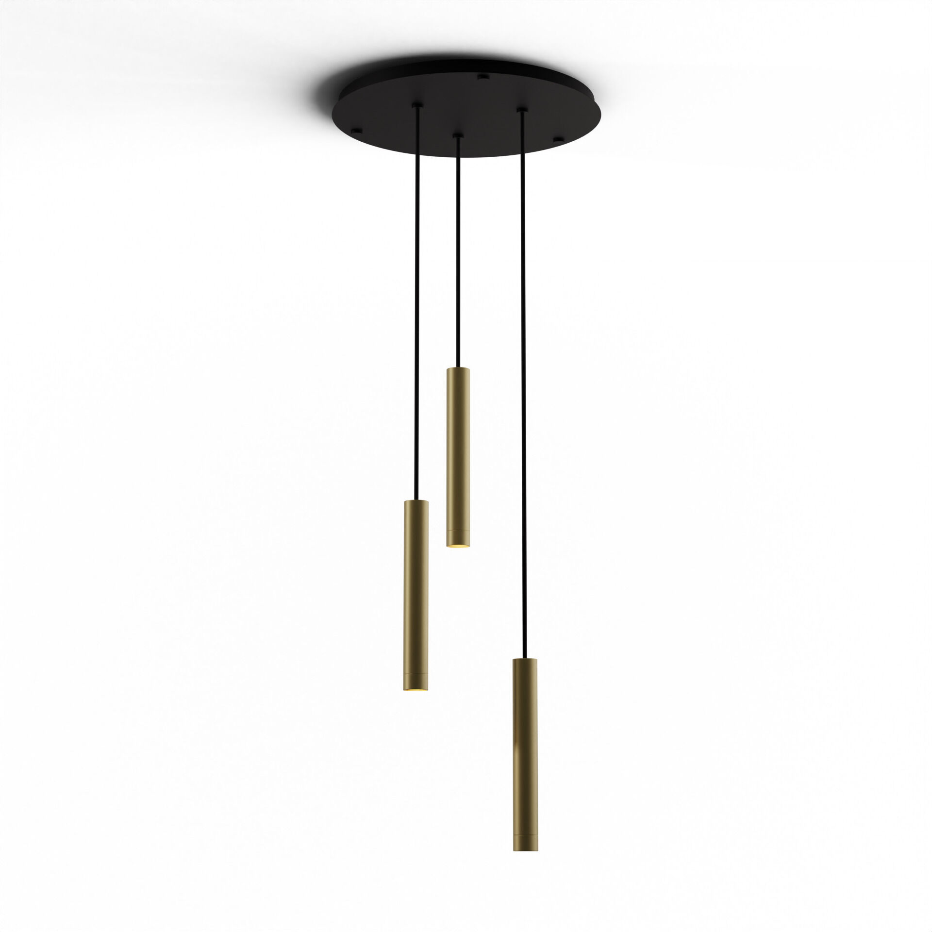 Combi LED 18 inch Brass Pendant Ceiling Light, Suspension / Flush Mount 2-in-1