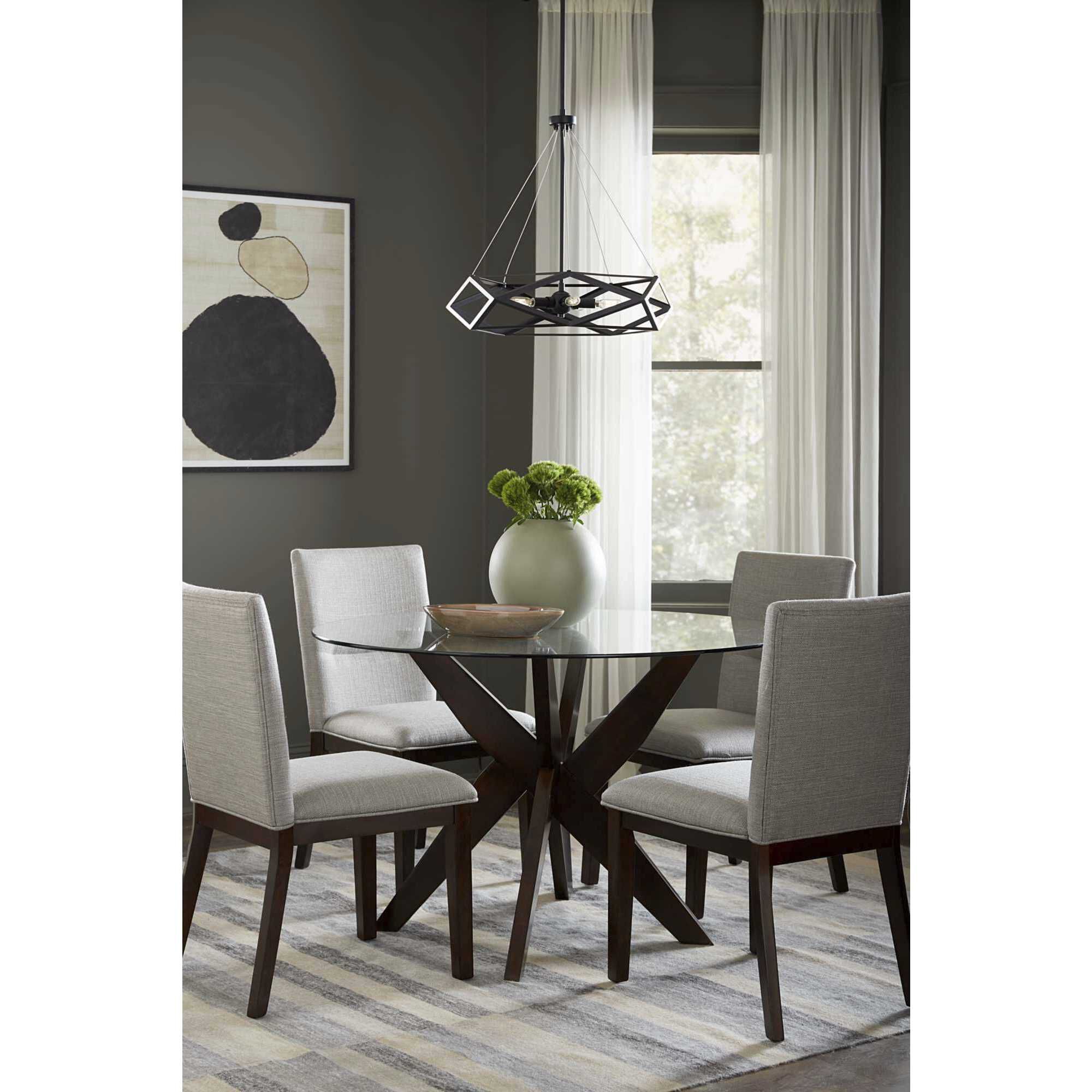 Saucedo 5 Light 24.5 inch Matte Black Pendant Ceiling Light, Design Series