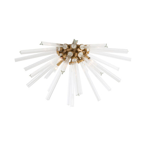 Hanley 4 Light 30 inch Antique Brass Flush Mount Ceiling Light