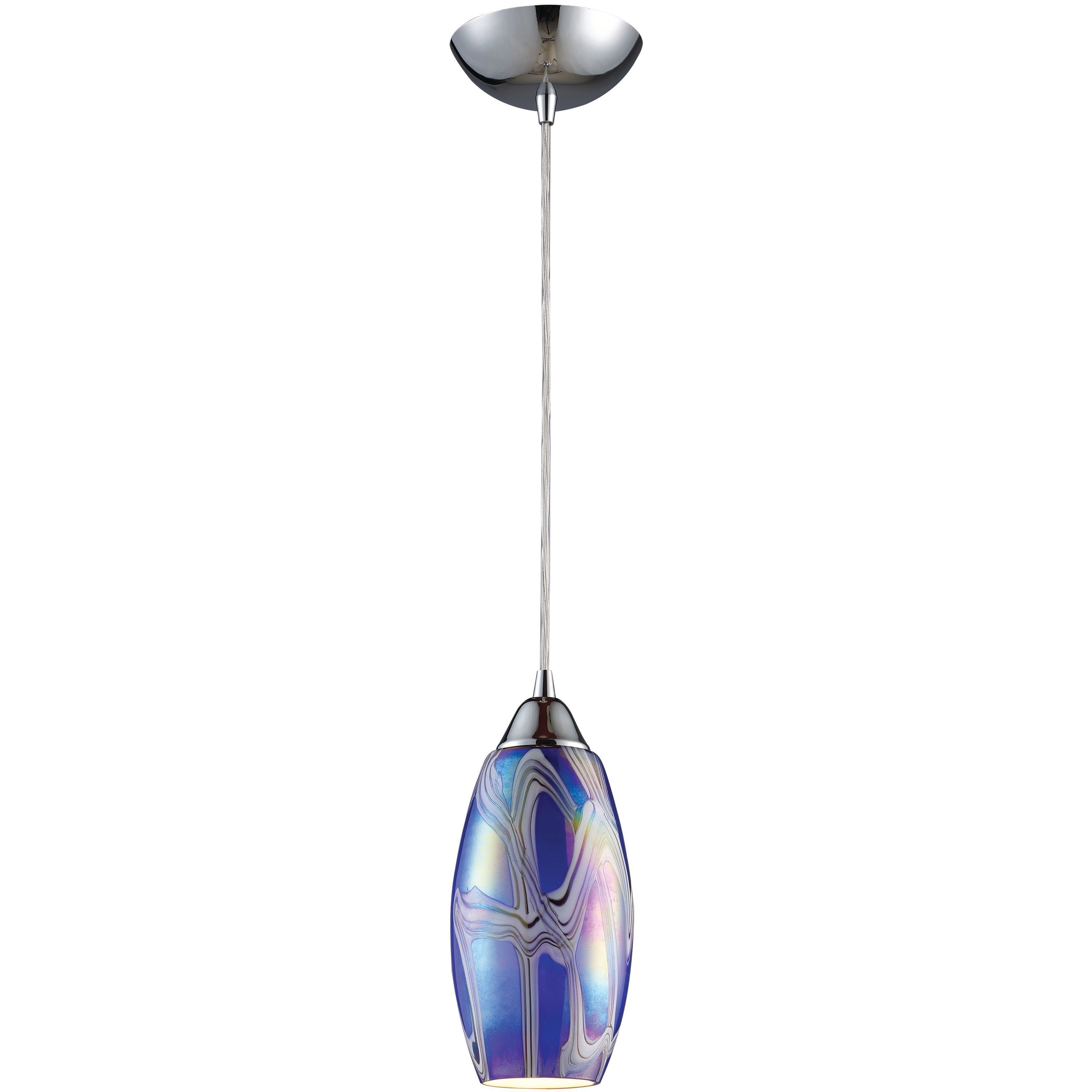 Iridescence 1 Light 5 inch Satin Nickel Pendant Ceiling Light