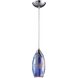 Iridescence 1 Light 5 inch Satin Nickel Pendant Ceiling Light