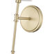Adorra Indoor Wall Sconce Wall Light in Vintage Brass