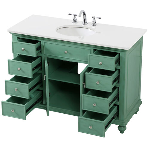 Otto 48 X 21 X 35 inch Vintage Mint Vanity Sink Set