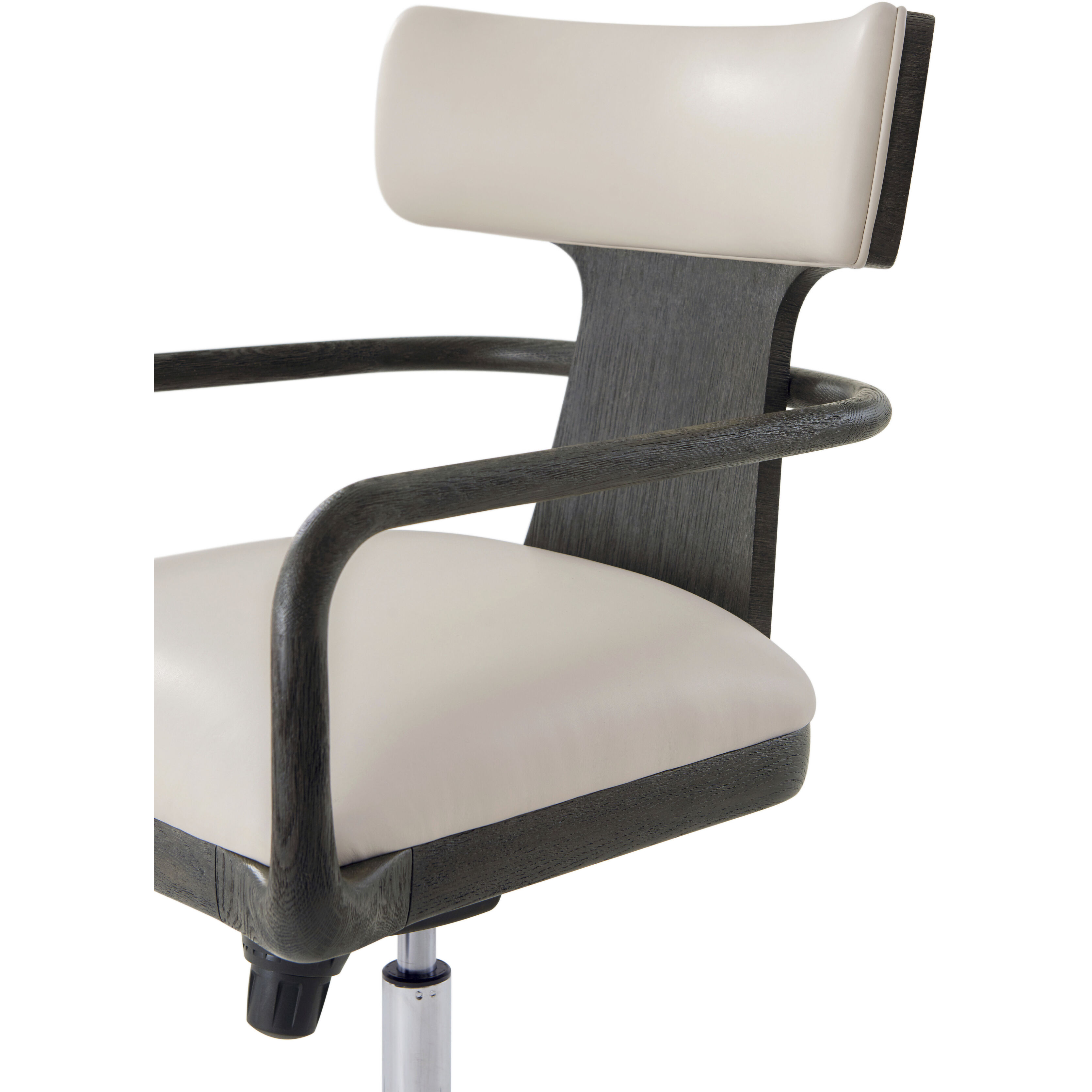 Repose Charcoal Oak Study Chair, Wooden, Upholstered