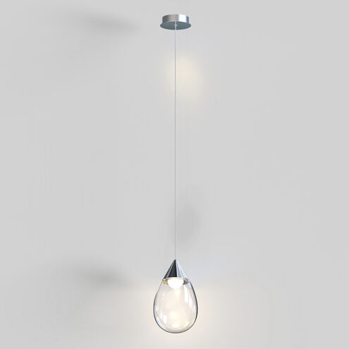 Dewdrop LED 7.75 inch Polished Chrome Single Pendant Ceiling Light