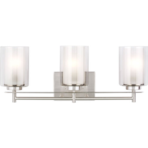 Elmwood Park 3 Light 22.25 inch Brushed Nickel Bath Vanity Wall Sconce Wall Light