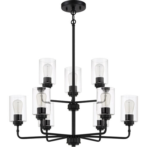 Stowe 9 Light 30 inch Flat Black Chandelier Ceiling Light