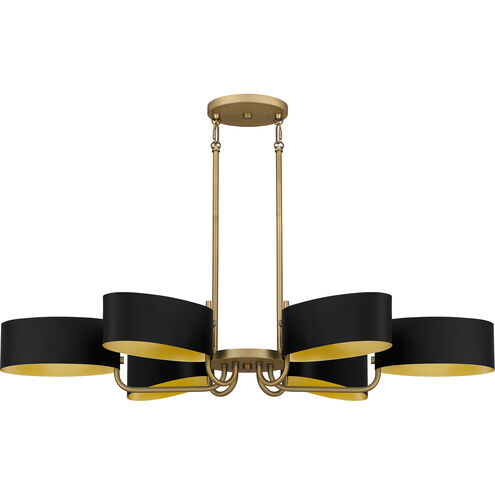 Madden 6 Light 41.5 inch Aged Brass Island Light Ceiling Light