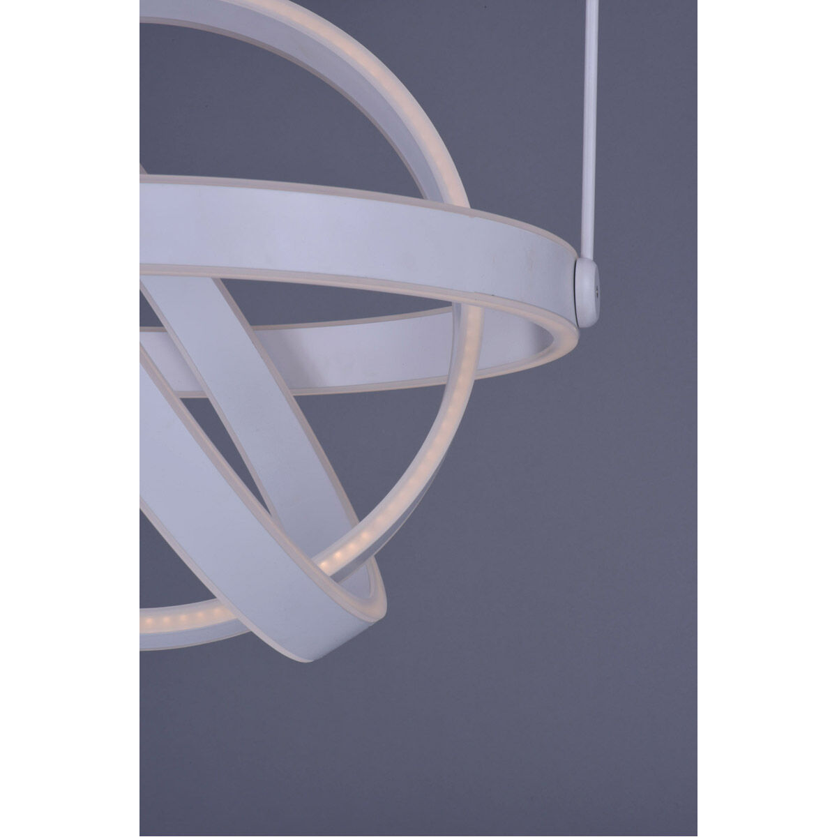 Gyro LED LED 19.75 inch Matte White Single Pendant Ceiling Light