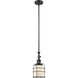 Franklin Restoration Bell Cage 1 Light 6 inch Matte Black Mini Pendant Ceiling Light in Incandescent, Matte White, Franklin Restoration