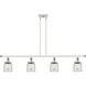 Ballston Small Bell LED 48 inch White and Polished Chrome Island Light Ceiling Light in Clear Glass
