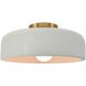 Radiance Collection - Spire LED 10 inch Matte White Semi-Flush Ceiling Light, Form+Finish+Function