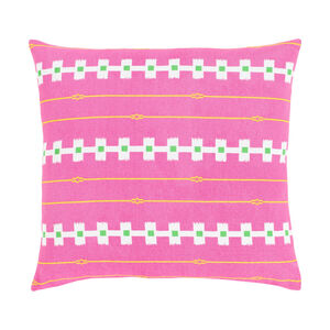Global Brights 18 X 18 inch Bright Pink/Saffron/Grass Green/White Pillow Kit, Square