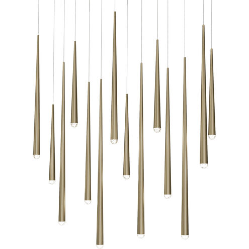 Cascade 14 Light 10 inch Aged Brass Multi-Light Pendant Ceiling Light