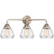 Nouveau 2 Fulton LED 24.75 inch Brushed Brass Bath Vanity Light Wall Light in Clear Glass