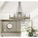 Macon 6 Light 28 inch Drifted Wood and Antique Silver Chandelier Ceiling Light