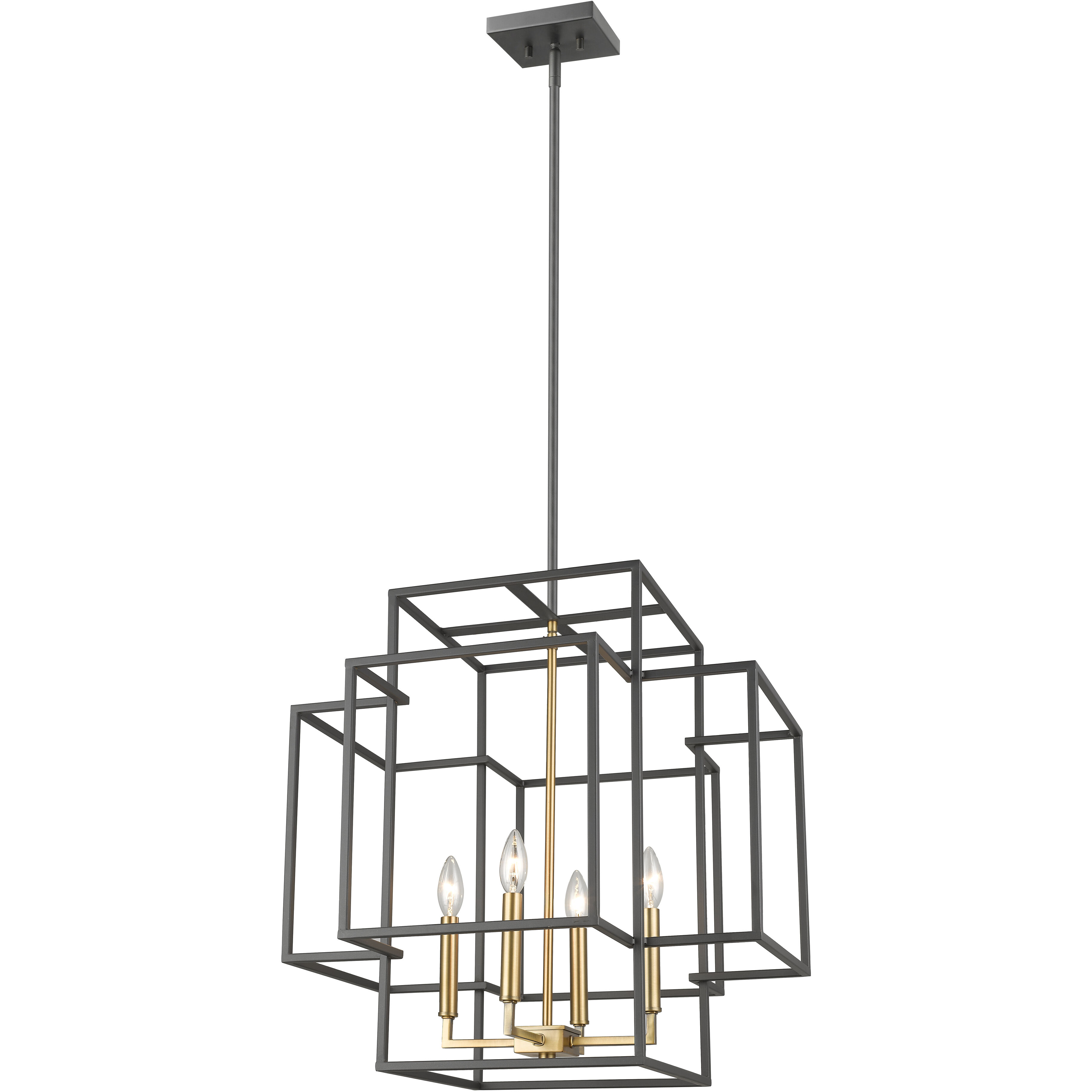 Titania 4 Light 22 inch Bronze and Olde Brass Chandelier Ceiling Light