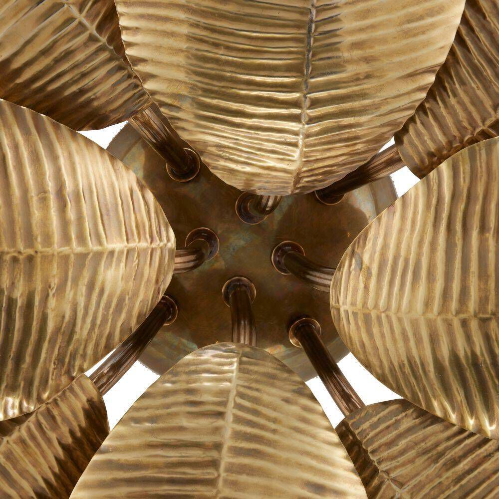 Farah 8 Light 44 inch Vintage Brass Flush Mount Ceiling Light