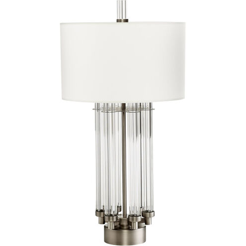 Vidro 35.75 inch 60 watt Antique Silver Table Lamp Portable Light