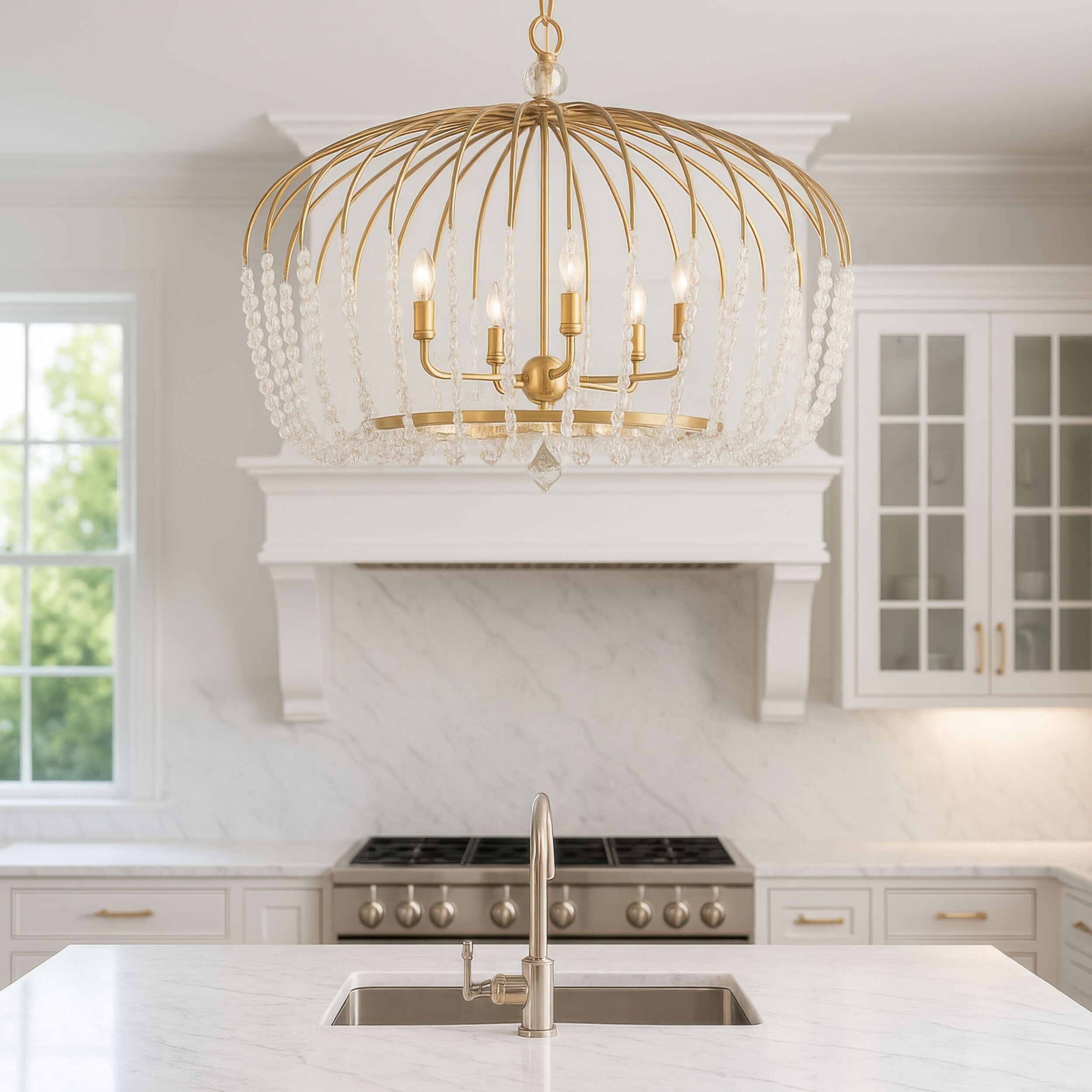 Voliere 6 Light 36 inch Havana Gold Pendant Ceiling Light