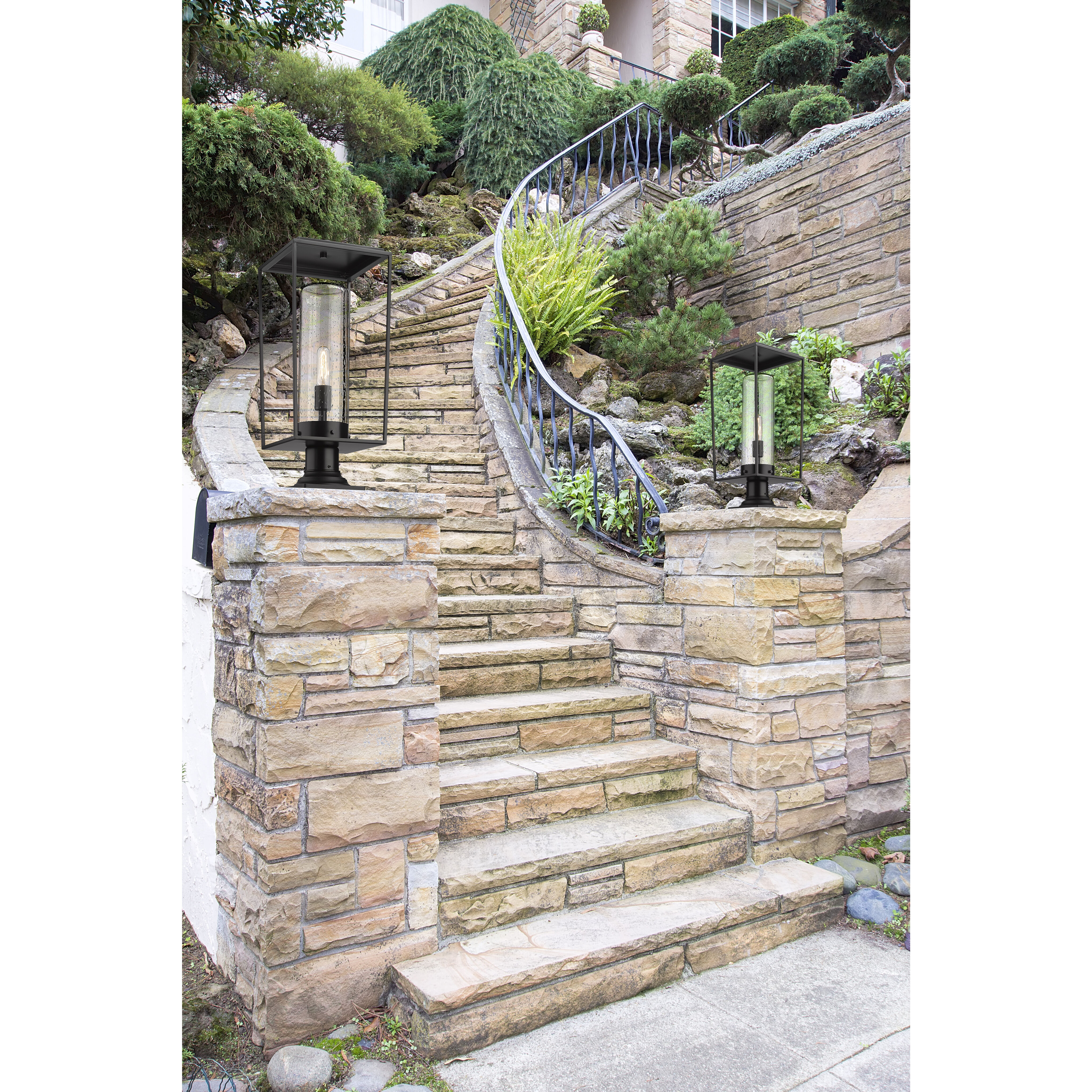 Sheridan 1 Light 24.5 inch Black Outdoor Pier Mounted Fixture