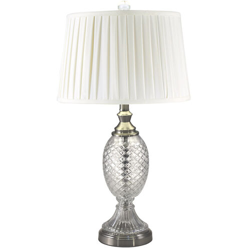 Evelyn 26 inch 150.00 watt Satin Nickel Table Lamp Portable Light
