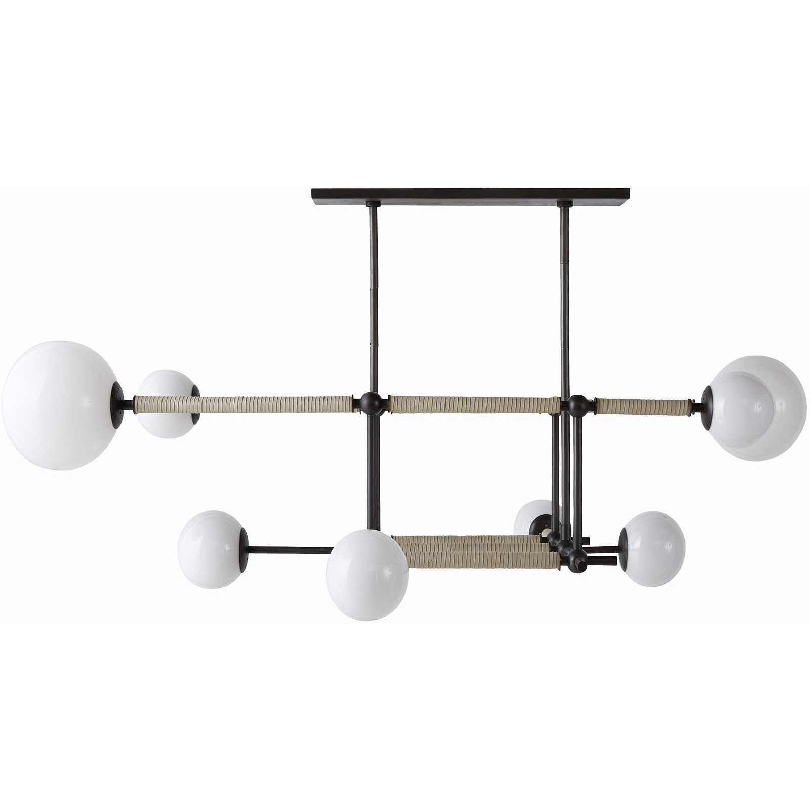 Erica 8 Light 58 inch English Bronze Linear Chandelier Ceiling Light