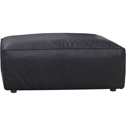 Form 17 inch Vantage Black Leather Ottoman