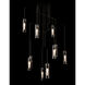 Exos 10 Light 34.9 inch Ink Mobile Pendant Ceiling Light in Clear