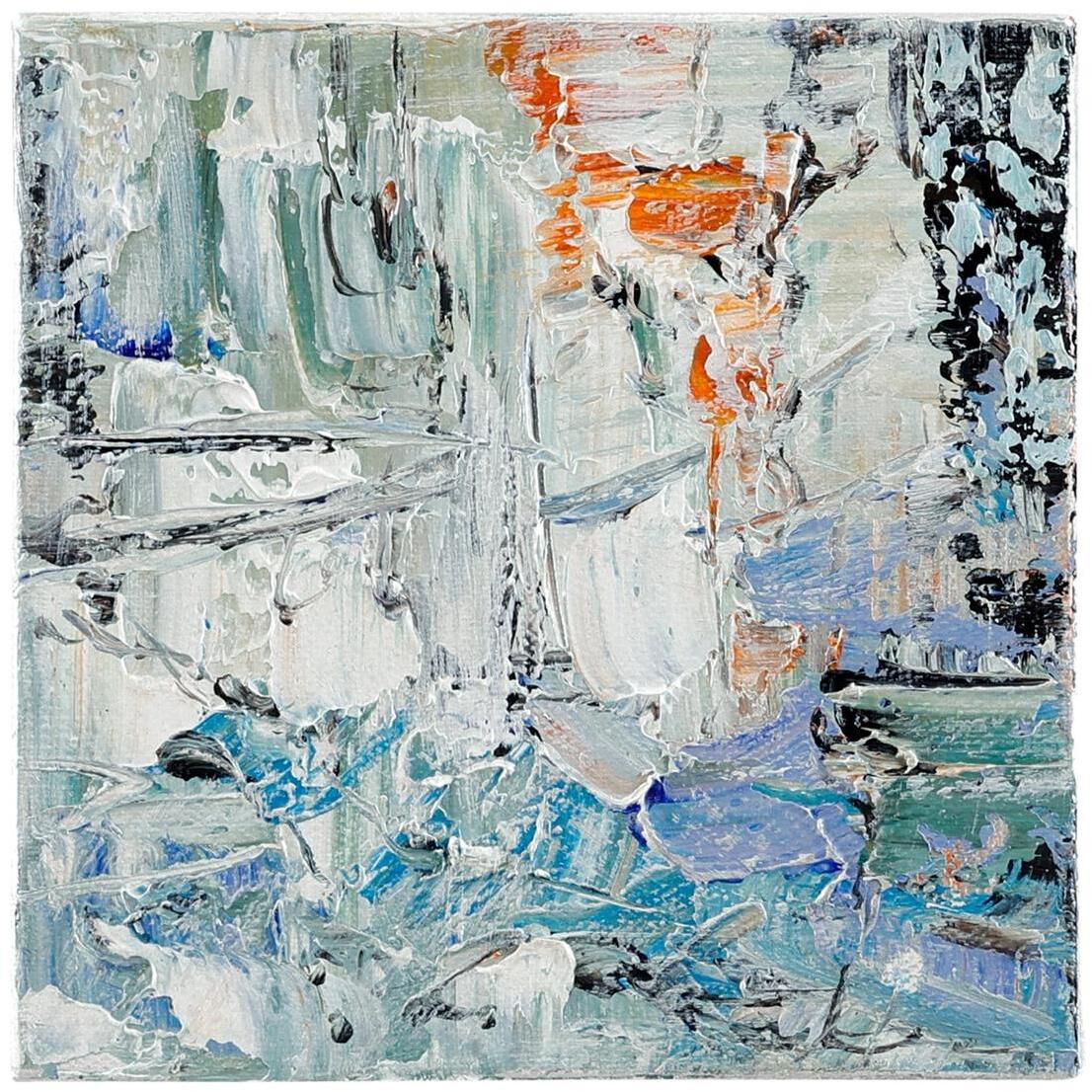 Tony Fey's Splash of Color 6 X 6 inch Painting, X