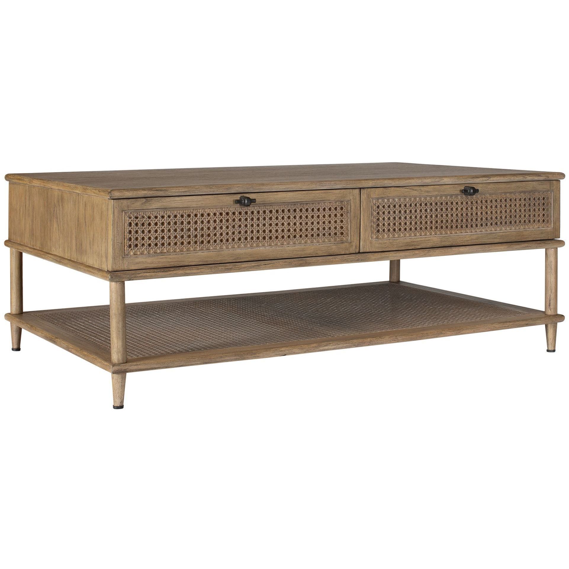 Coast 48 X 18 inch Oak Stain and Gunmeta Coffee Table