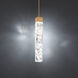 Minx LED 1.75 inch Aged Brass Pendant Ceiling Light in false