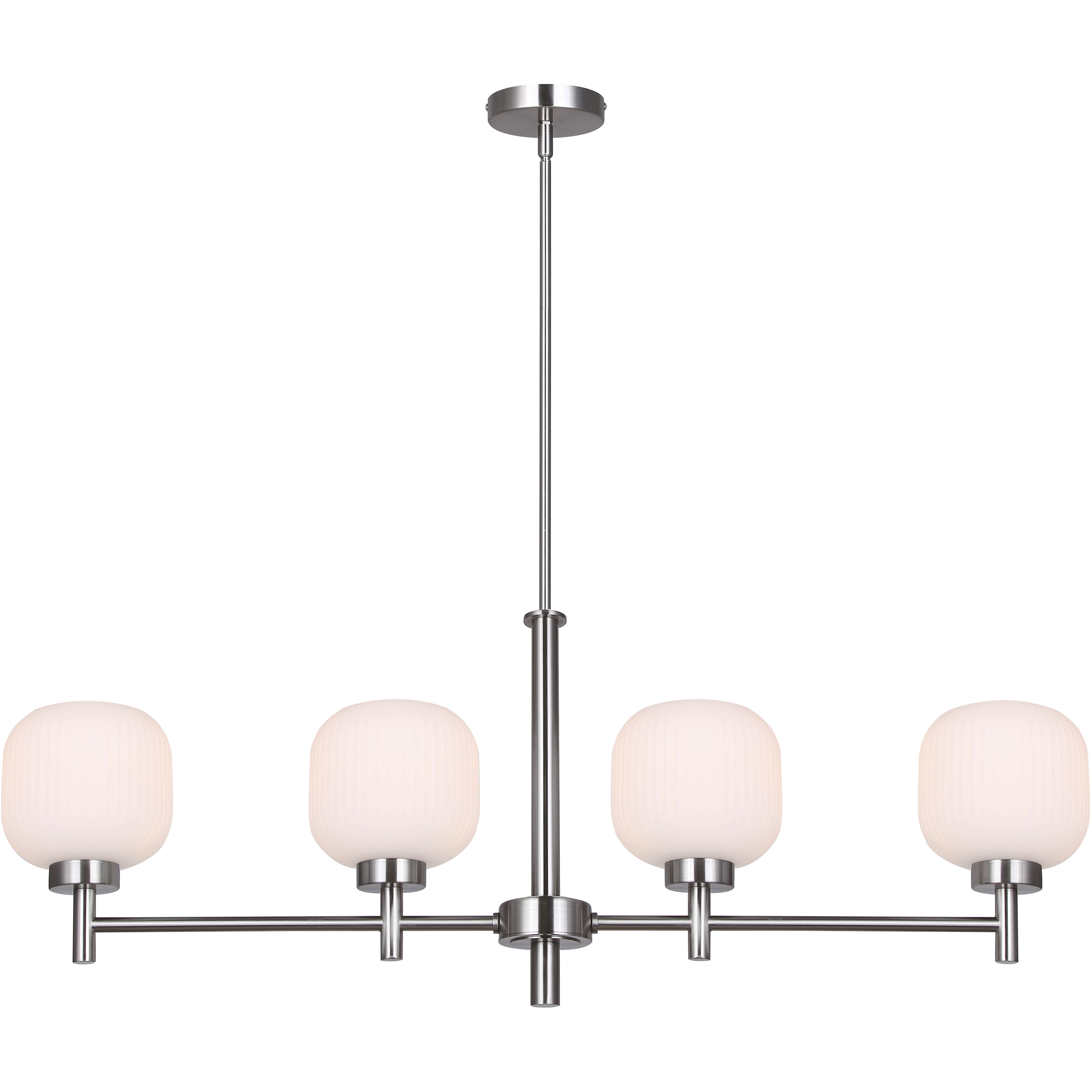 Mallory 4 Light 36.38 inch Brushed Nickel Chandelier Ceiling Light
