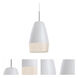 Abu 1 Light Satin Nickel Pendant Ceiling Light in White/Glitter Glass