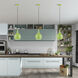 Andes 1 Light 7.75 inch Shiny Apple Green with Polished Chrome Accents Mini Pendant Ceiling Light