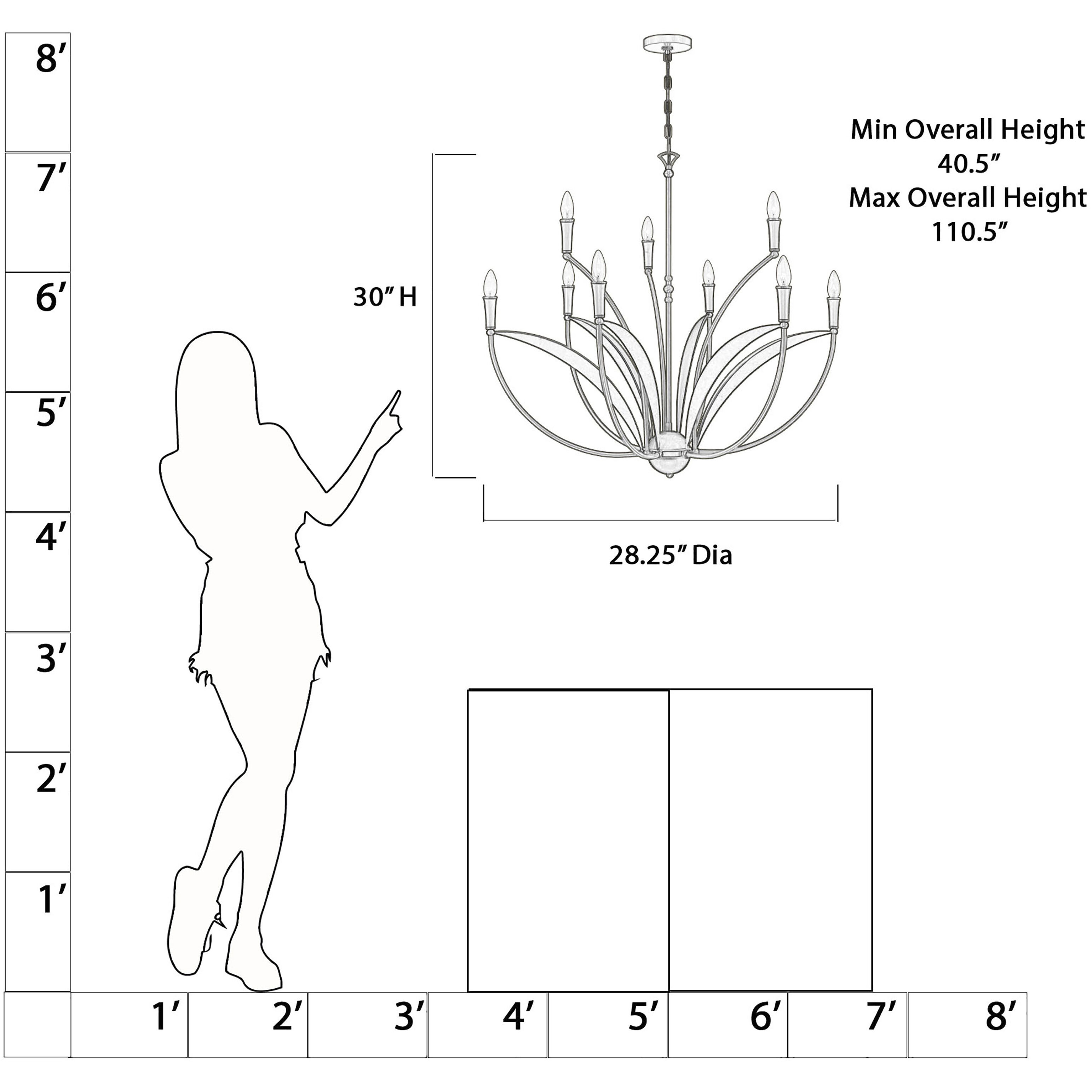 Miller 9 Light 35.5 inch Legacy Brass and Sand Coal Chandelier Ceiling Light