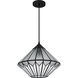 Olivier 1 Light 15 inch Matte Black Pendant Ceiling Light