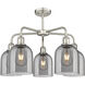 Ballston Bella 5 Light 23.5 inch Satin Nickel Stem Hung Chandelier Ceiling Light