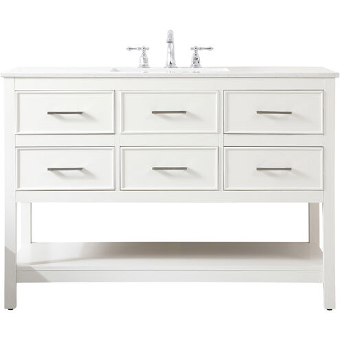 Sinclaire 48 X 22 X 34 inch White Vanity Sink Set