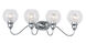 Ballord 4 Light 31 inch Polished Chrome Bath Vanity Wall Light in Clear