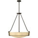 Hathaway LED 27 inch Olde Bronze Indoor Foyer Pendant Ceiling Light in Etched Amber