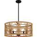 Axford 5 Light 22 inch Matte Black Pendant Ceiling Light, Large