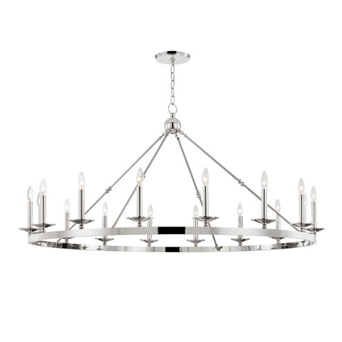 Allendale 16 Light 58 inch Polished Nickel Chandelier Ceiling Light