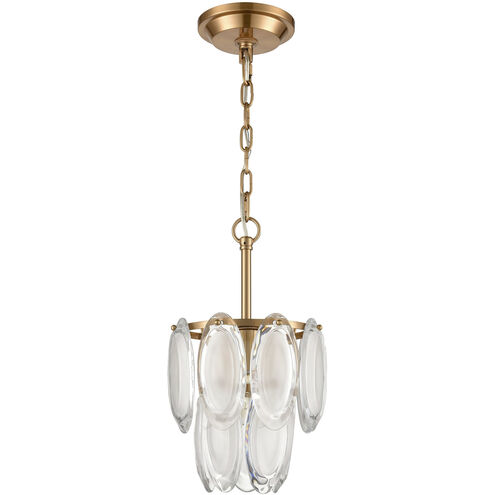 Curiosity 1 Light 9 inch White with Aged Brass Mini Pendant Ceiling Light