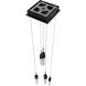 Aspen LED 12 inch Black Multi Port Pendant Ceiling Light in Bubbled