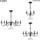 Windsor 7 Light 28 inch Black Chandelier Ceiling Light