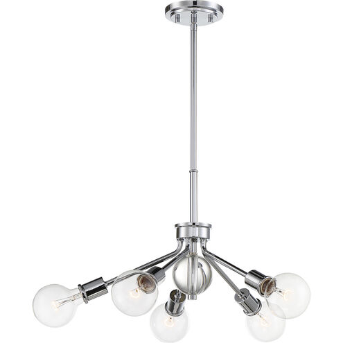 Bounce 5 Light 27 inch Polished Nickel Pendant Ceiling Light