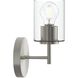 Replay 1 Light 6 inch Brushed Nickel Bath & Vanity Light Wall Light
