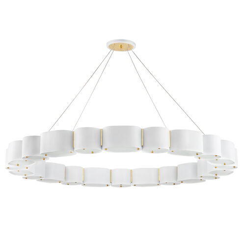 Opal 22 Light 50 inch Soft White/Vintage Brass Chandelier Ceiling Light