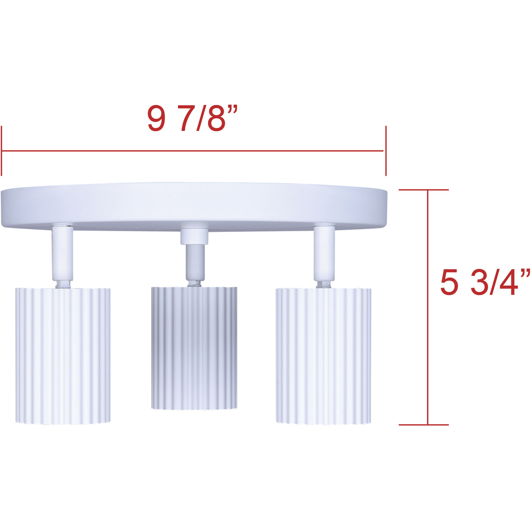 Rexton 3 Light White Track Lighting Ceiling Light